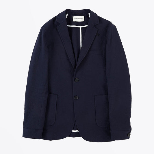 - Theobald Seersucker Jacket - Navy