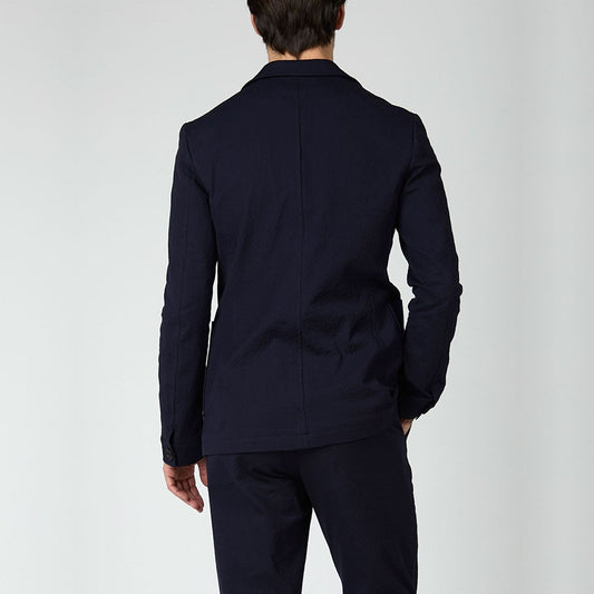 - Theobald Seersucker Jacket - Navy