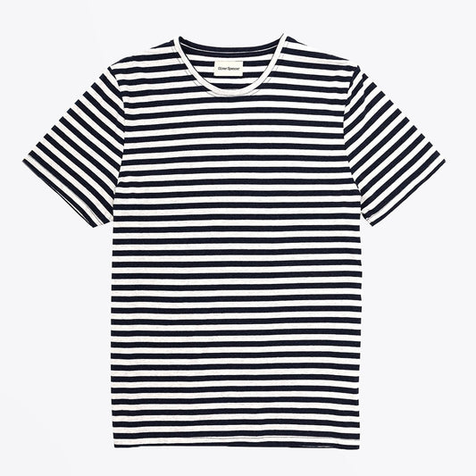 - Conduit Stripe T-shirt - Navy