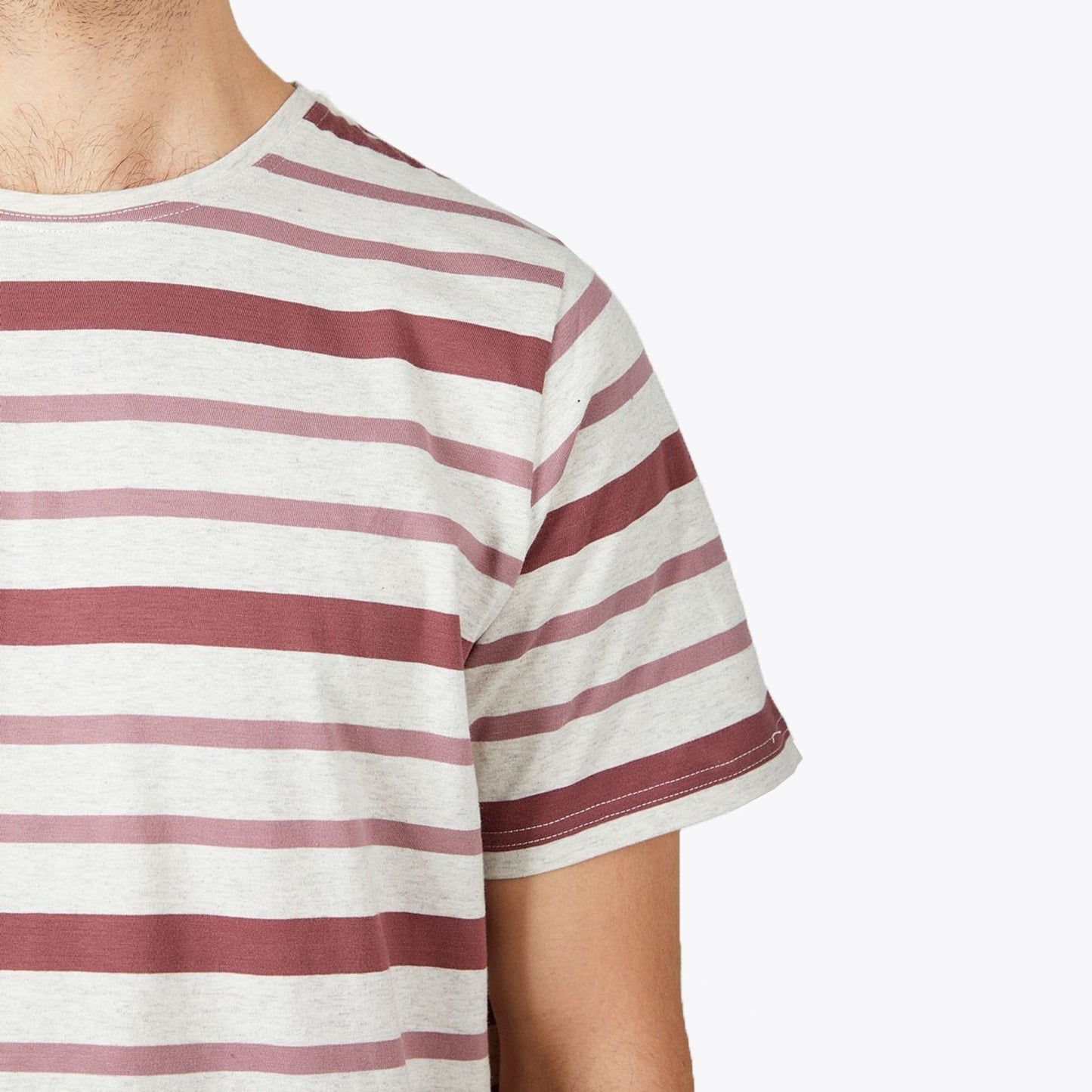 - Conduit Marl Stripe T-shirt - Pink