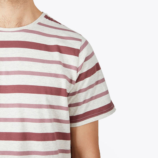 - Conduit Marl Stripe T-shirt - Pink