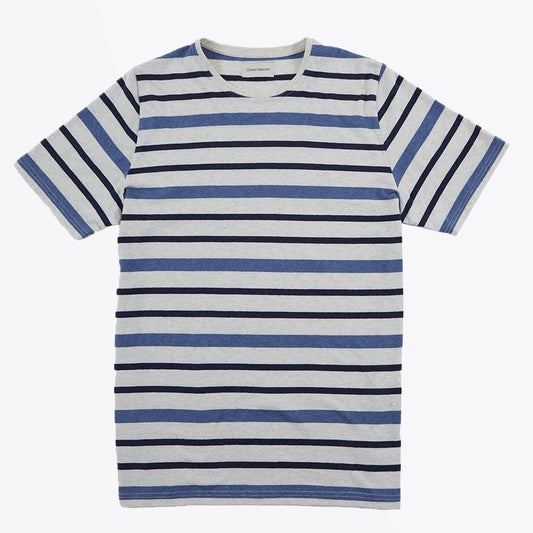 - Conduit Marl Stripe T-shirt - Blue