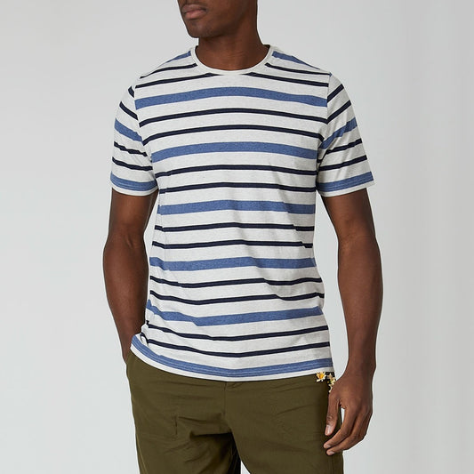 - Conduit Marl Stripe T-shirt - Blue