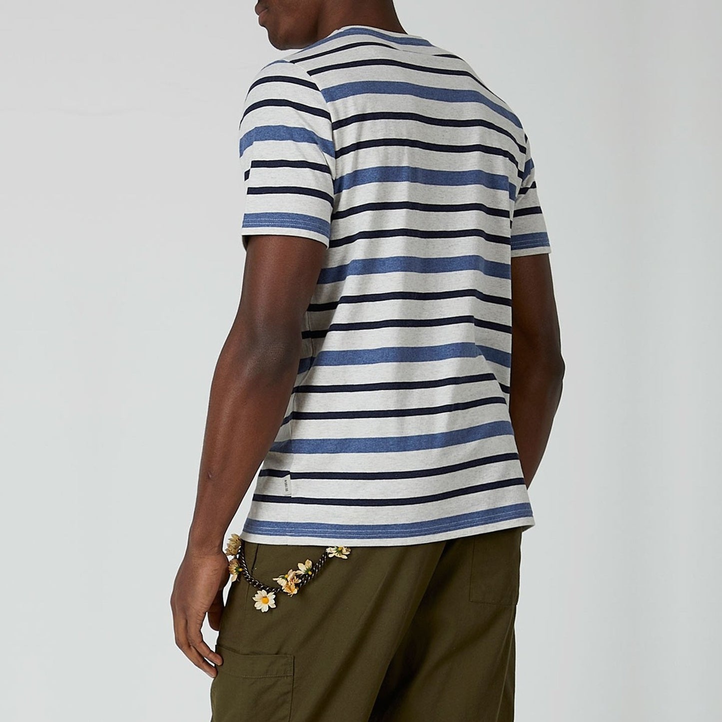 - Conduit Marl Stripe T-shirt - Blue