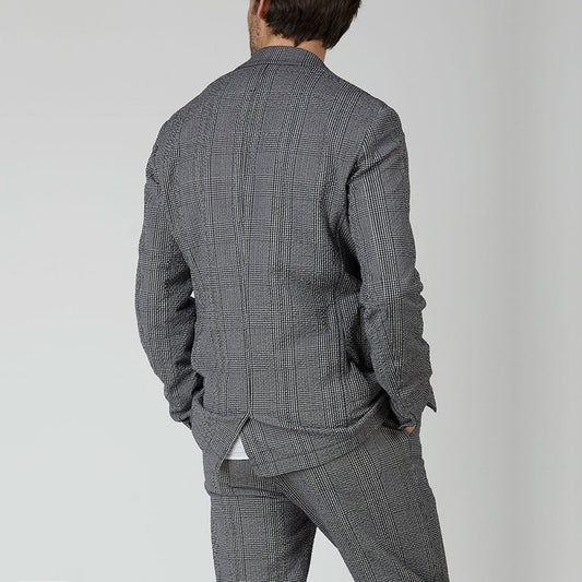 - Brookes Checked Jacket - Blue