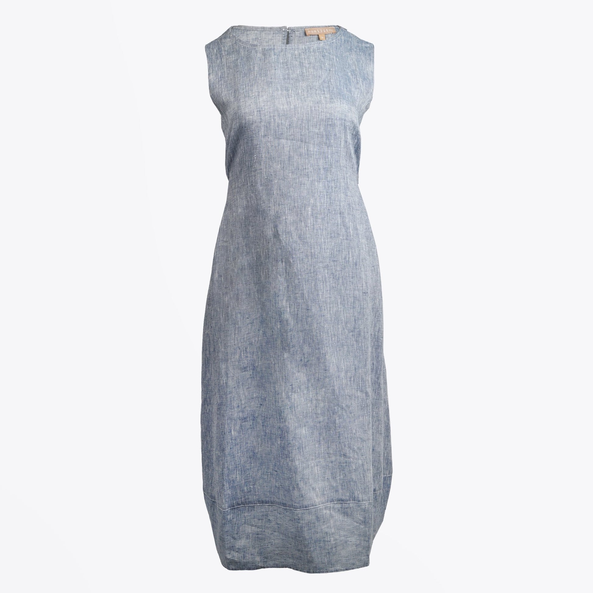 Humility Linen Sleeveless Dress - Blue