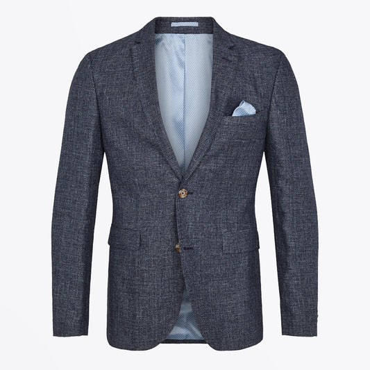- Star Wool/Linen Blazer - Navy