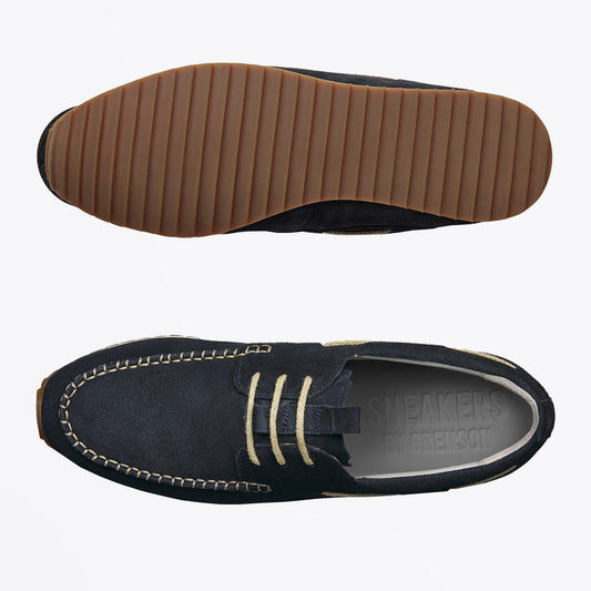 - Sneaker 15 - Suede Boat Shoe - Deep Blue