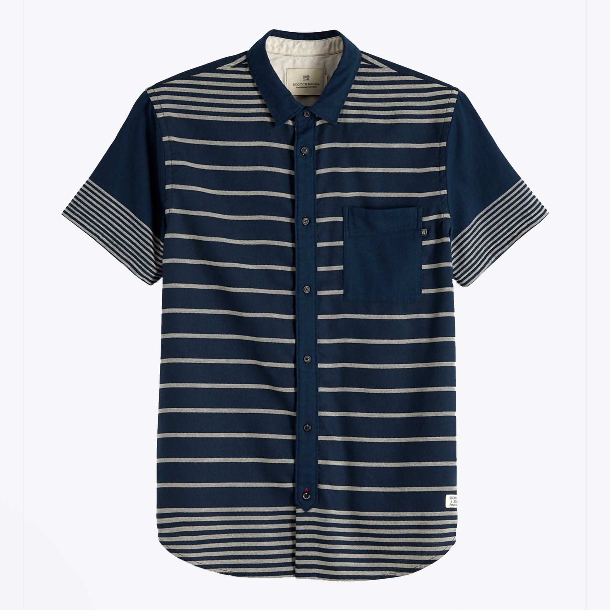 Scotch Mixed Stripe Shirt - Navy