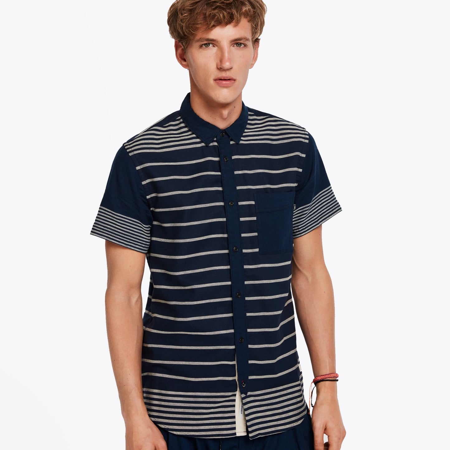 Mixed Stripe Shirt - Navy