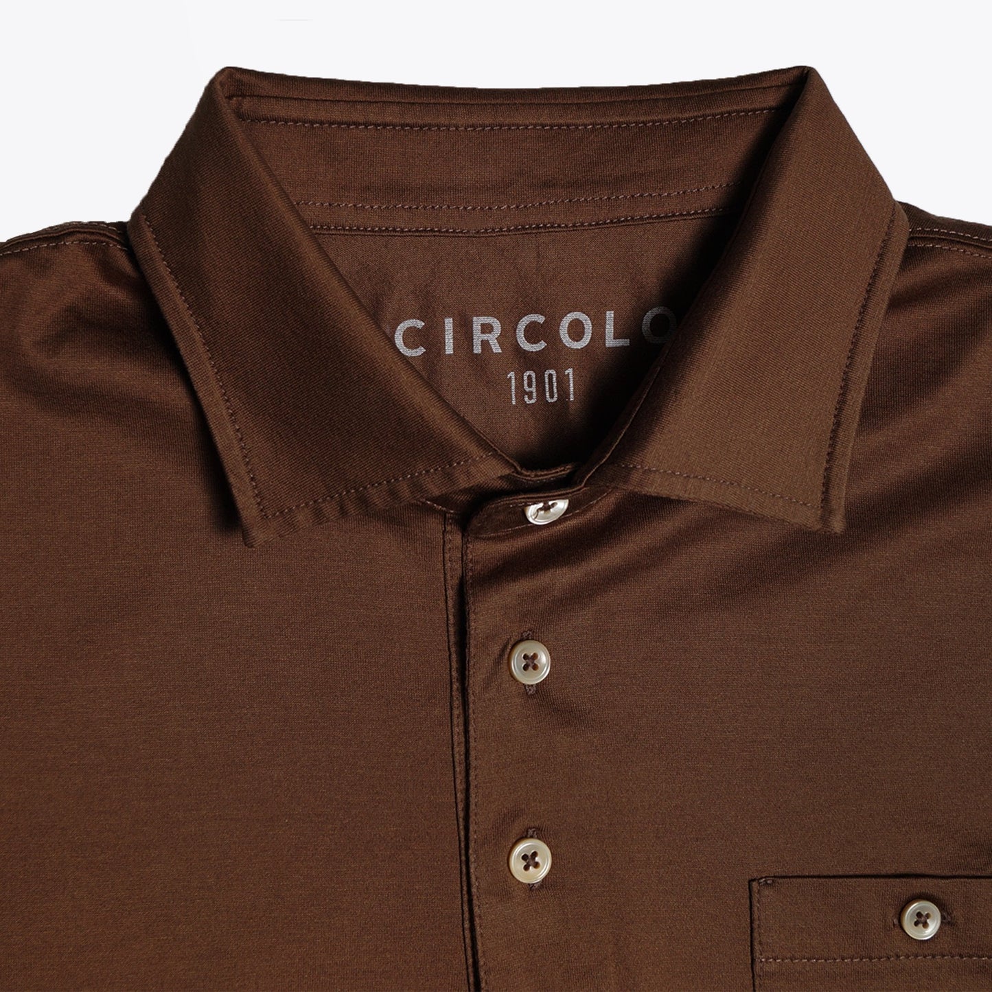 - Cotton Pocket T-shirt - Brown