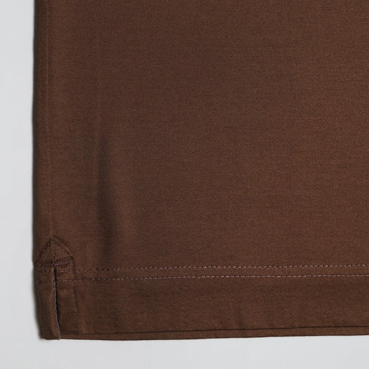 - Cotton Pocket T-shirt - Brown