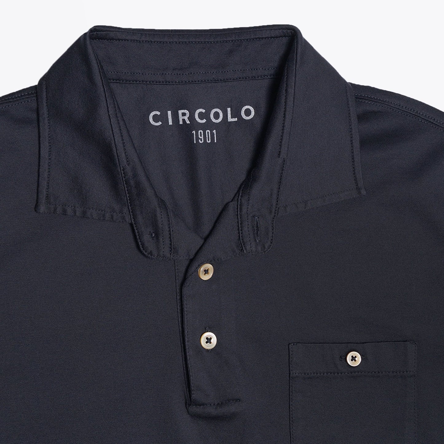 - Cotton Pocket T-shirt - Navy