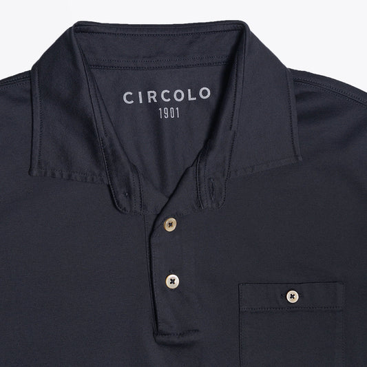 - Cotton Pocket T-shirt - Navy