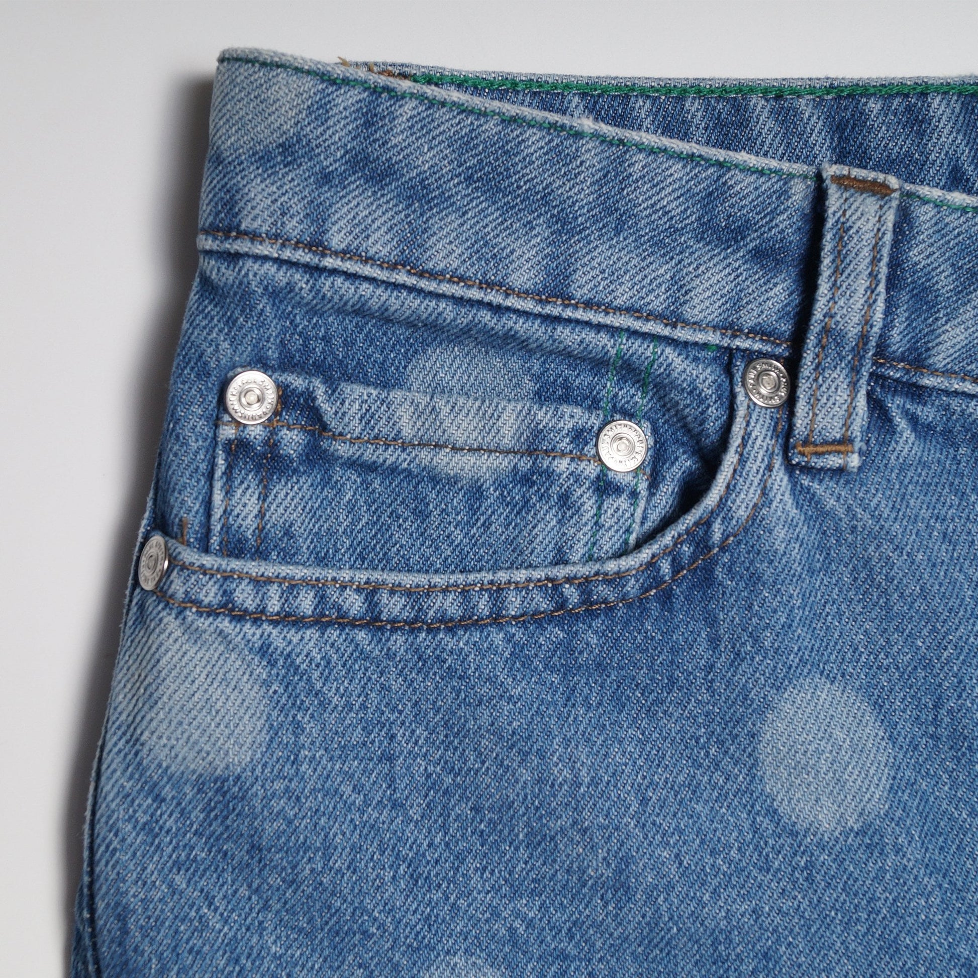 Paul Light Wash Denim Polka Dot Jeans - Blue