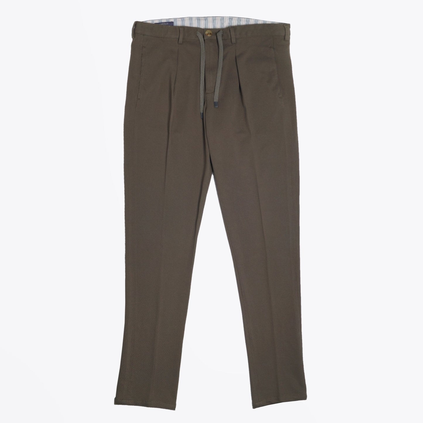 - Stretch Drawstring Trousers - Army Green