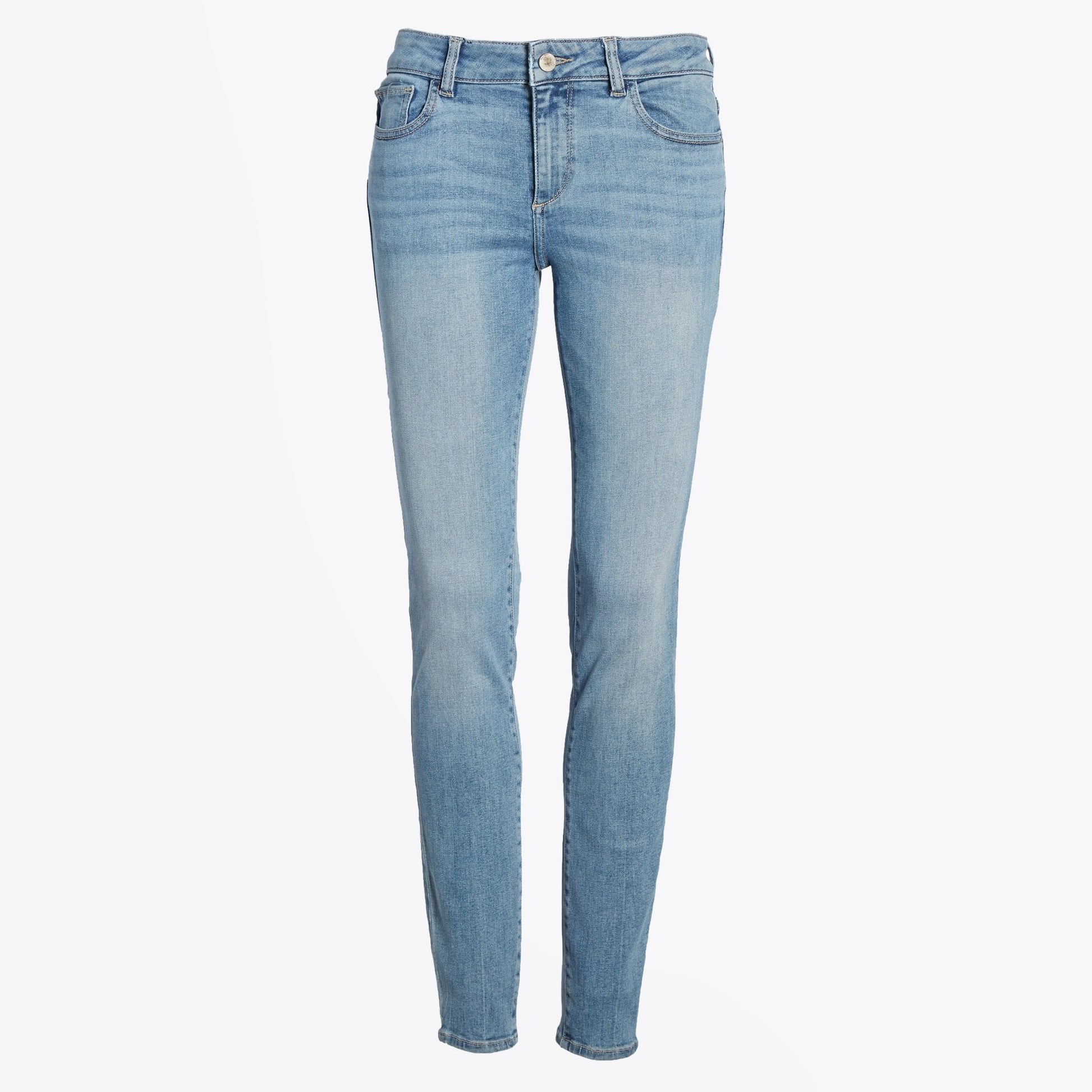 DL1961 Florence Mid-Rise Skinny Jeans - Light Blue