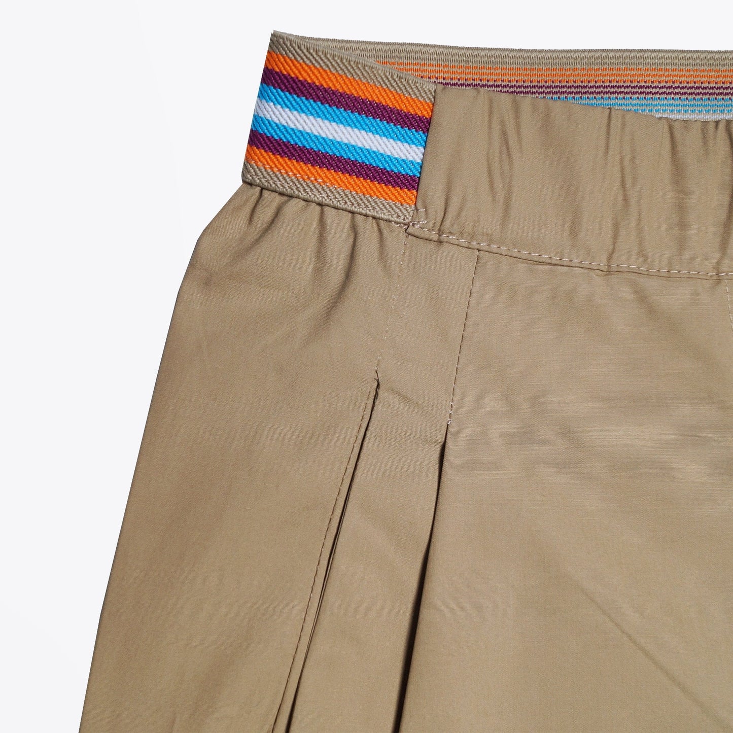 - Cotton Wide Leg Pants - Beige