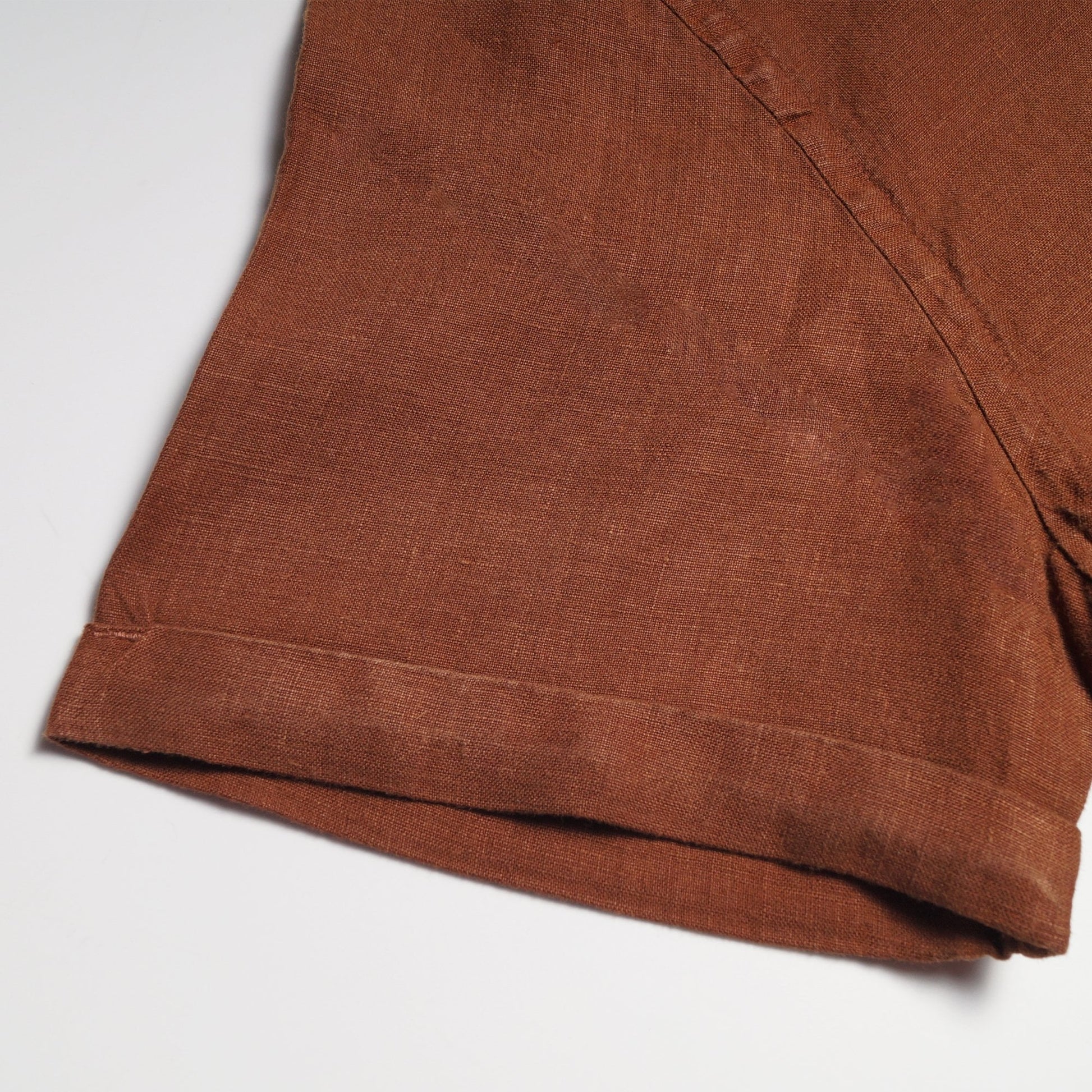Scotch Linen Short Sleeve Shirt - Rust