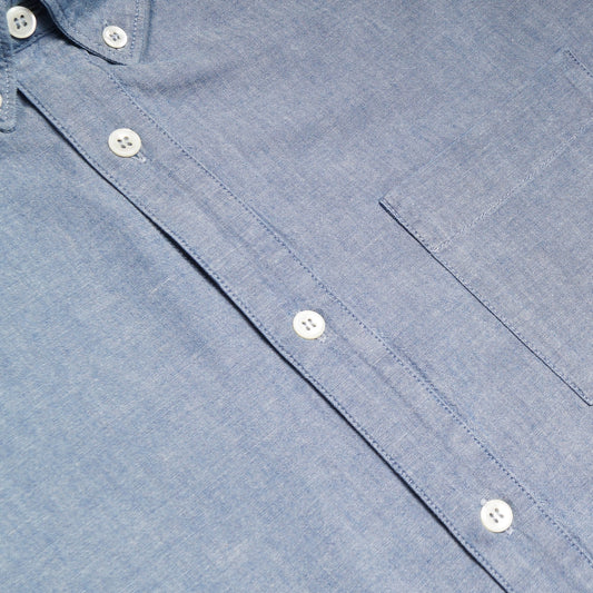 - Angus Stitch Detail Shirt - Indigo