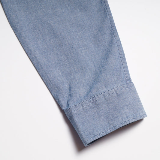 - Angus Stitch Detail Shirt - Indigo