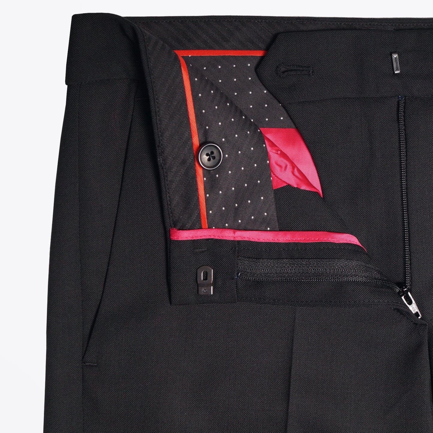 - Classic Fit Wool-Hopsack Trousers - Black