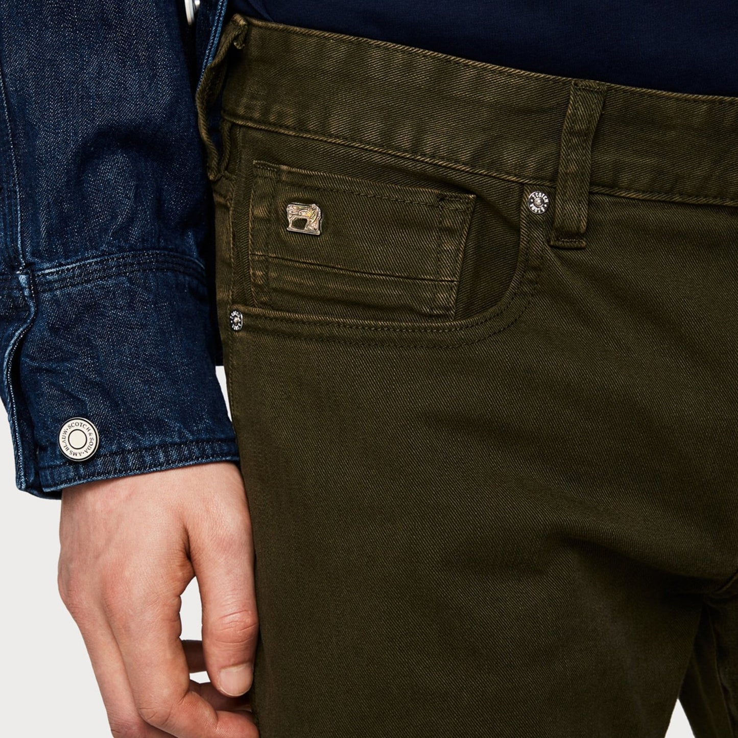 - Ralston - Regular Slim-Fit Denim Trousers - Green