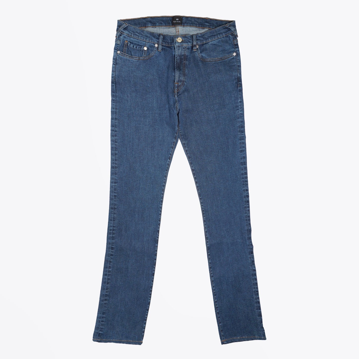 - Reflex Stretch Tapered Jeans - Mid Wash Denim