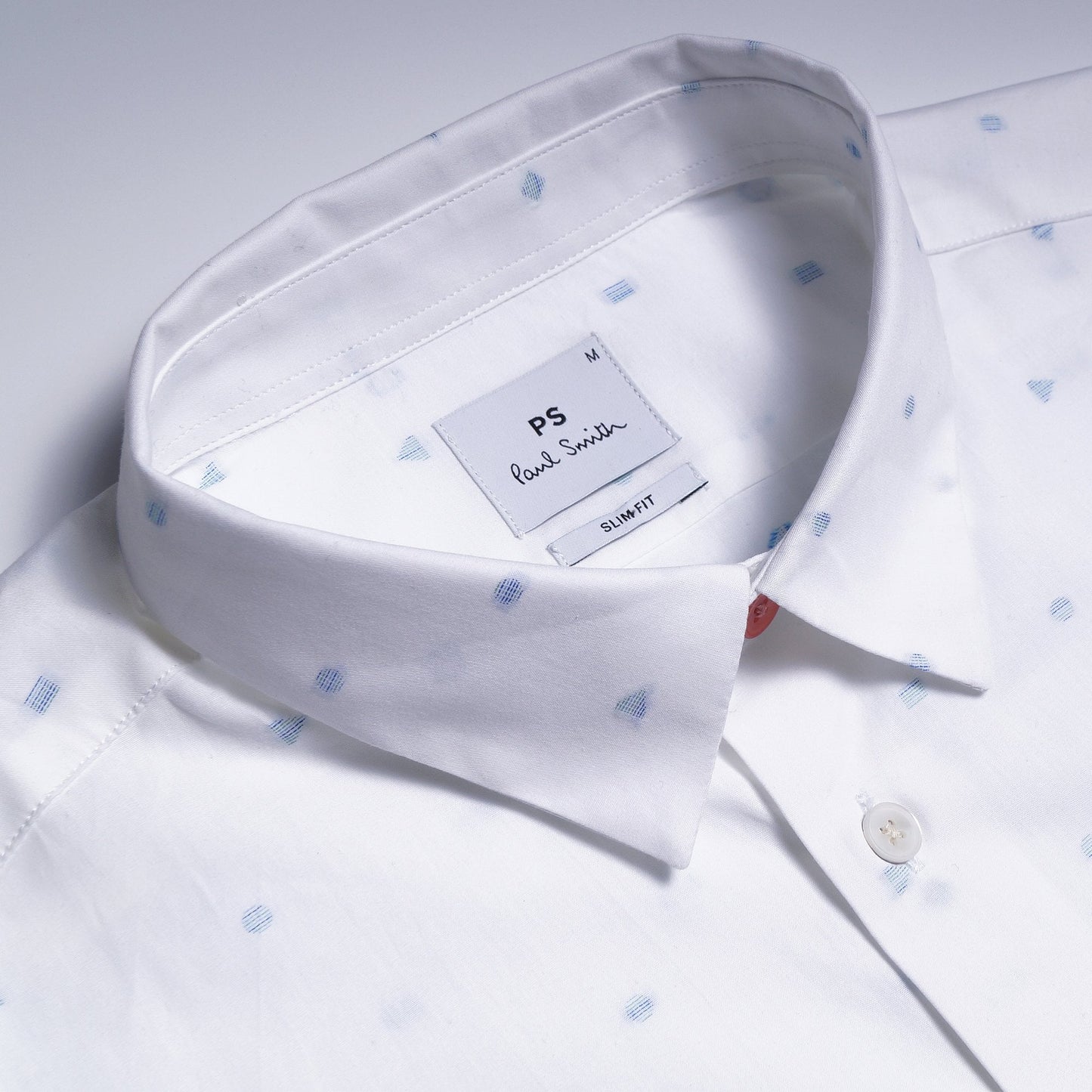 - Slim Fit Shapes Print Shirt - White