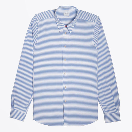 - Tailored Stripe Shirt - White/Blue