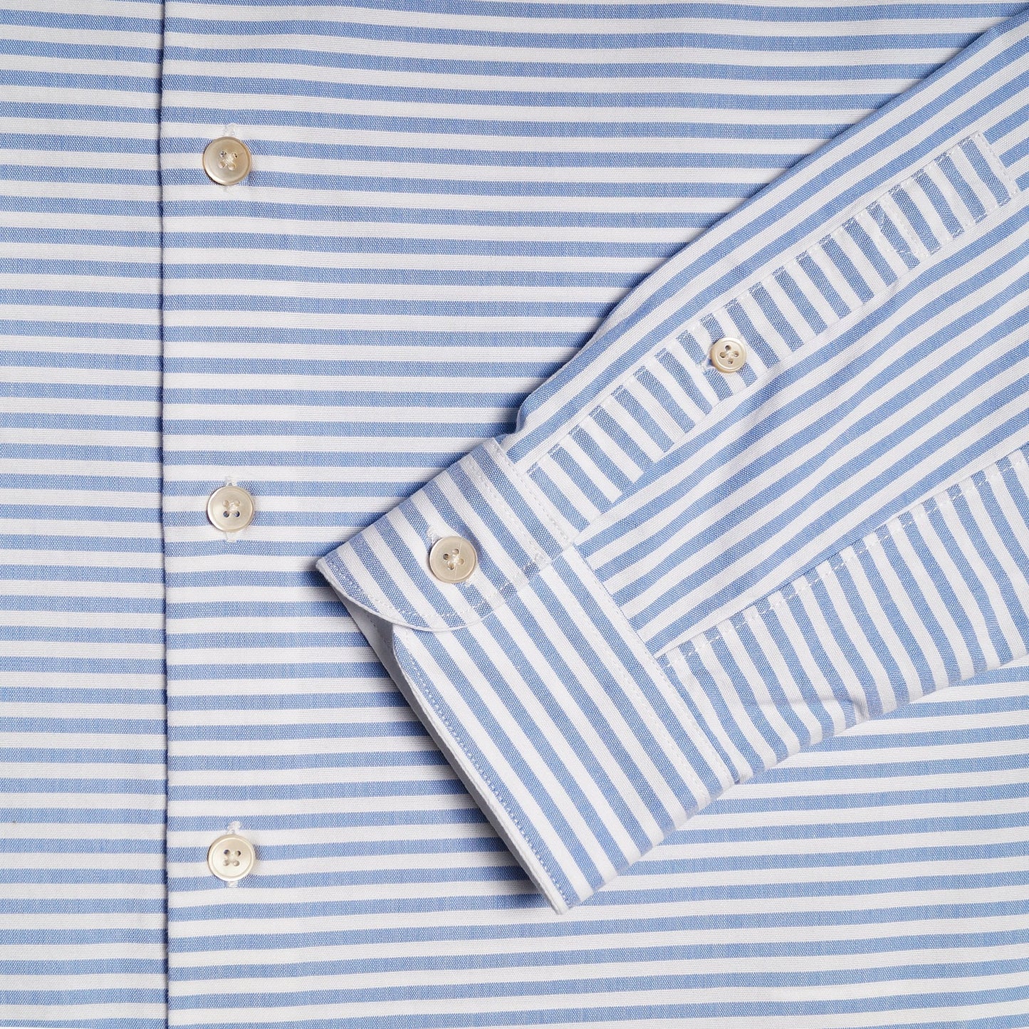 - Tailored Stripe Shirt - White/Blue