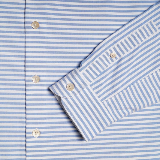 - Tailored Stripe Shirt - White/Blue