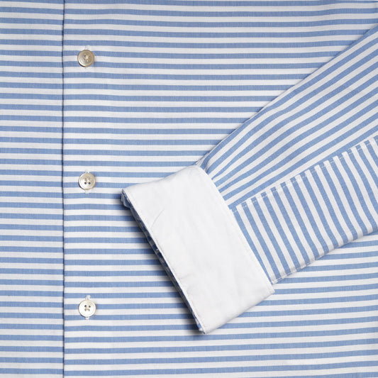 - Tailored Stripe Shirt - White/Blue