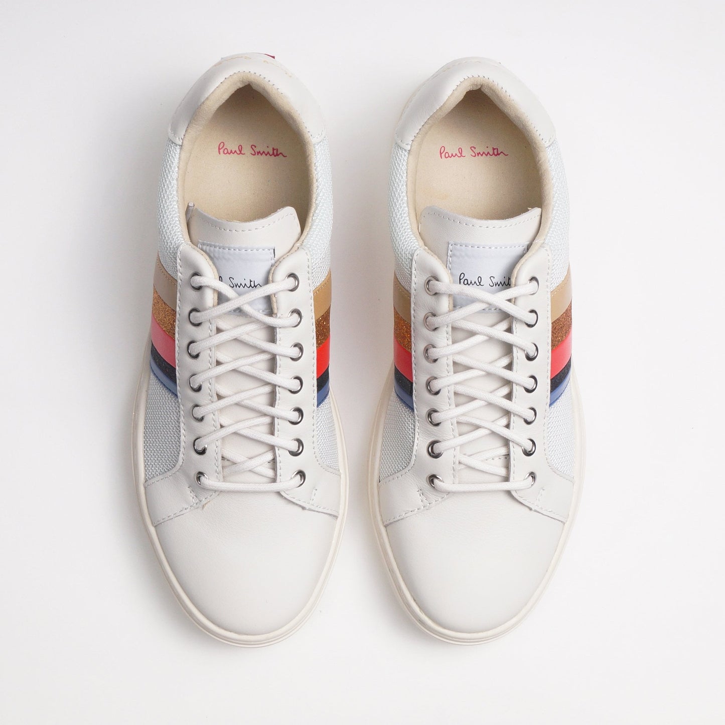 - Artist Stripe Leather 'Lapin' Trainers - White