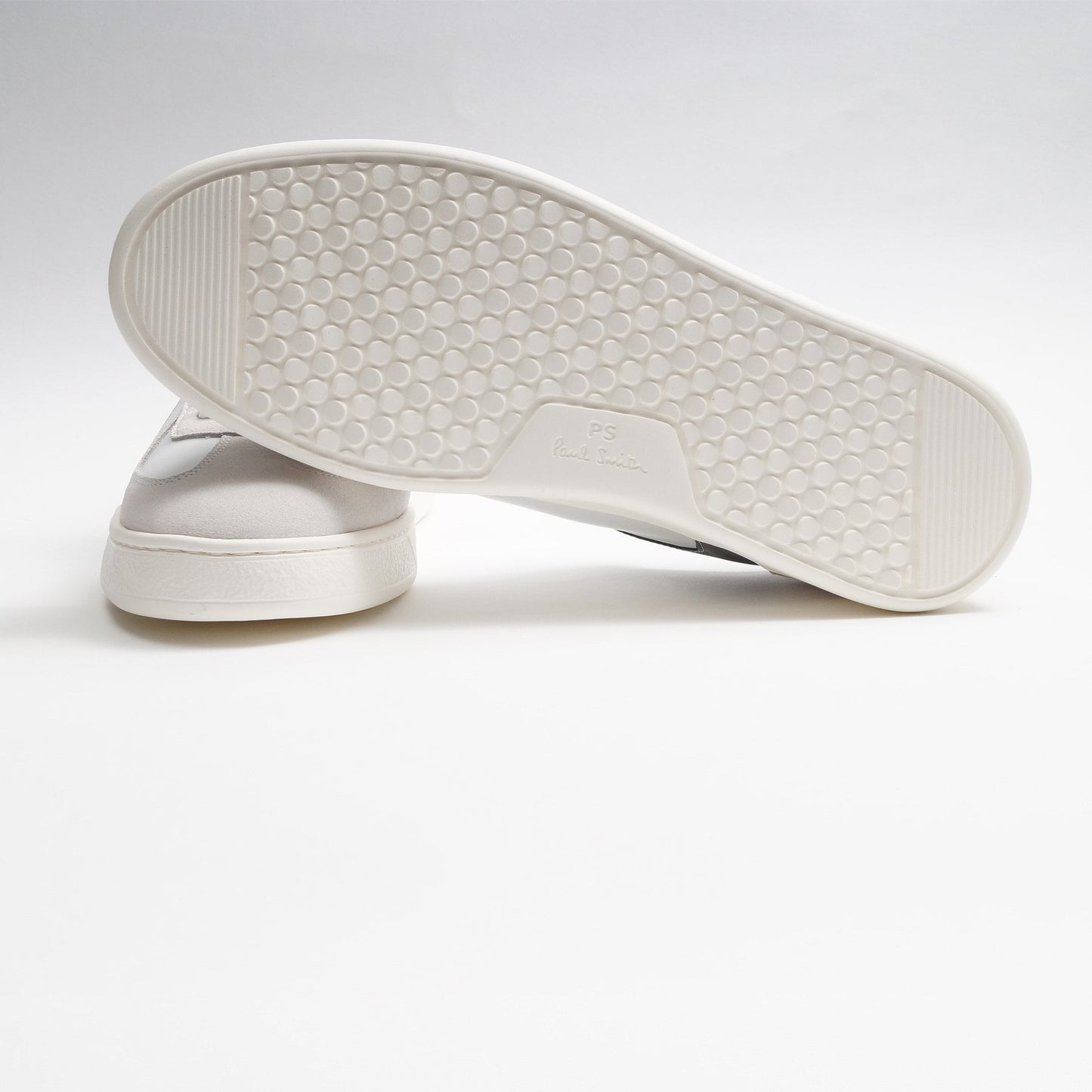 - Colour Block Leather Sneakers - White