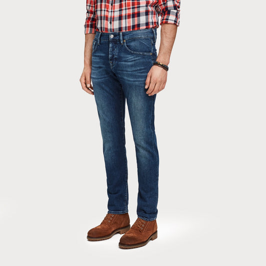 - Ralston - Regular Slim-Fit Denim Jeans - Mid Blue