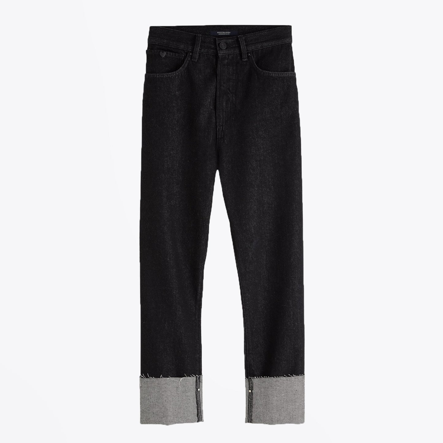 - Cotton Boyfriend Jeans - Charcoal