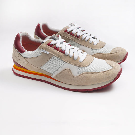 - Vinny Suede Panel Trainers - Sand