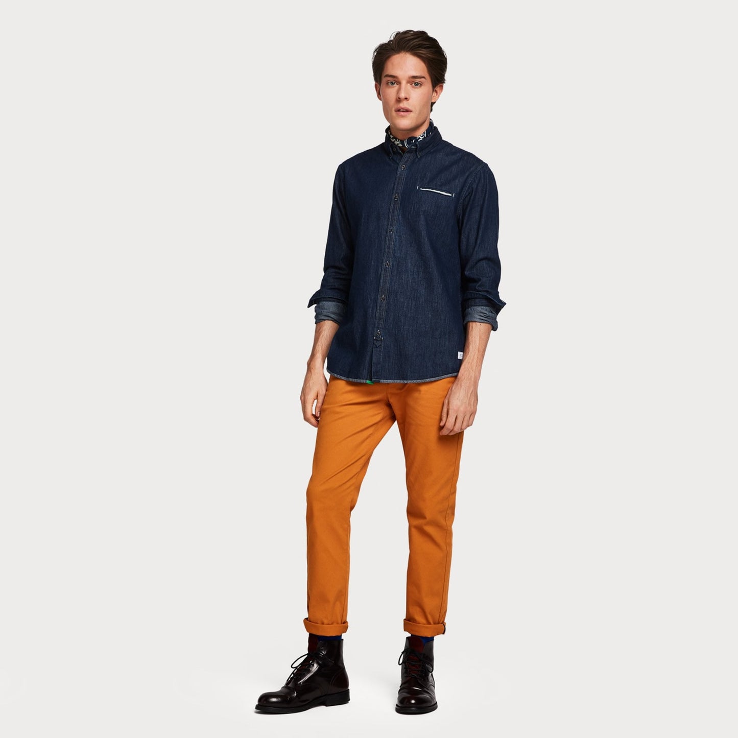 - Cotton Denim Shirt - Indigo