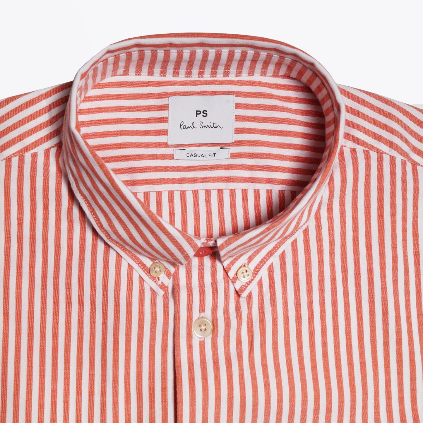 - Stripe Print Shirt - Coral