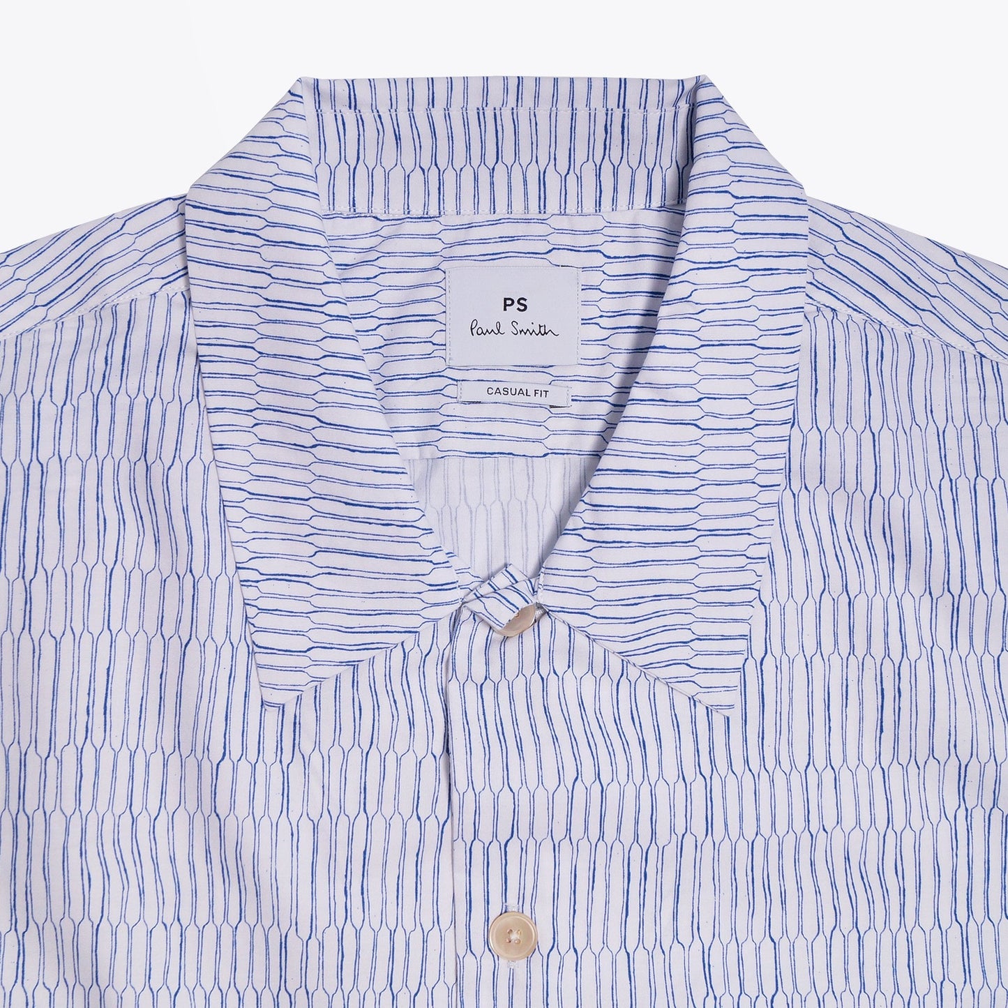 - 'Scramble Net' Print Short-Sleeve Shirt - White