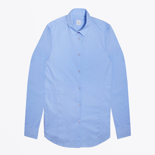 - Classic Shirt With Contrast Cuff - Blue