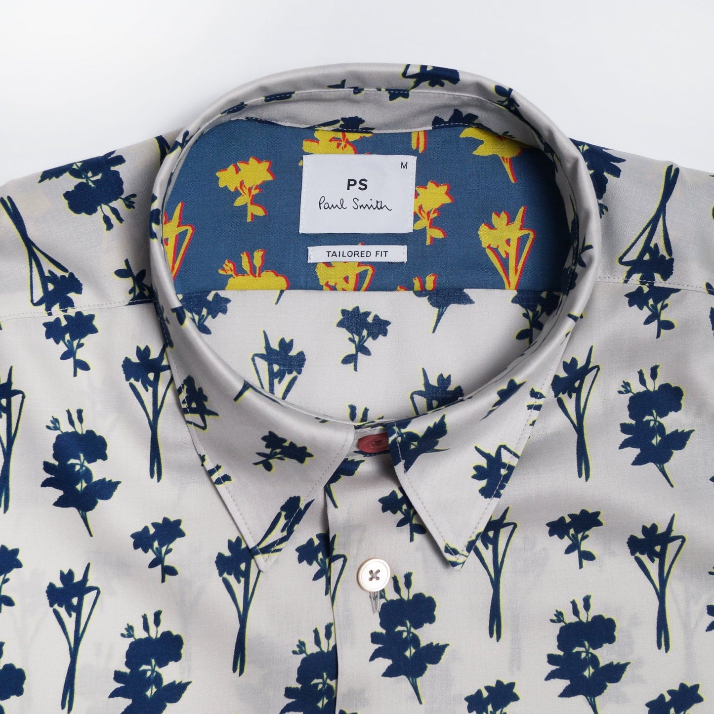 - Tailored Floral Shirt - Grey/Multi