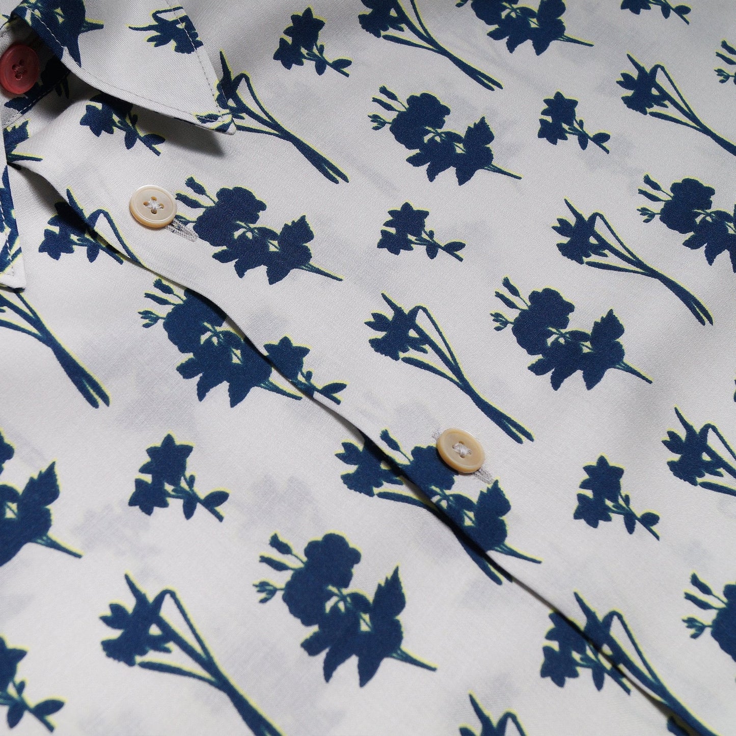 - Tailored Floral Shirt - Grey/Multi