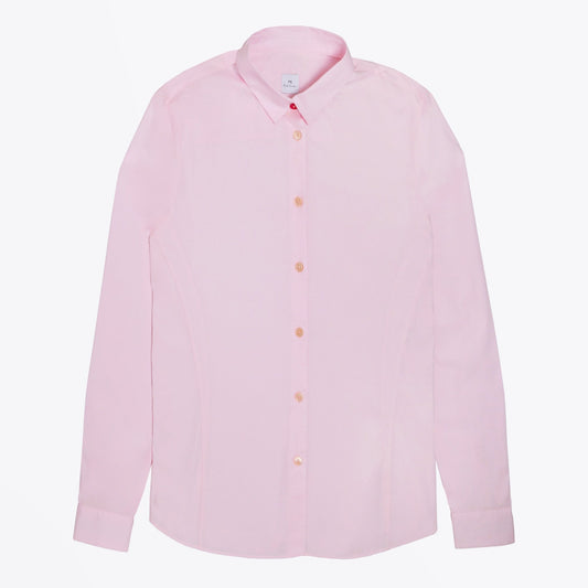 - Classic Shirt With Contrast Cuff - Pink