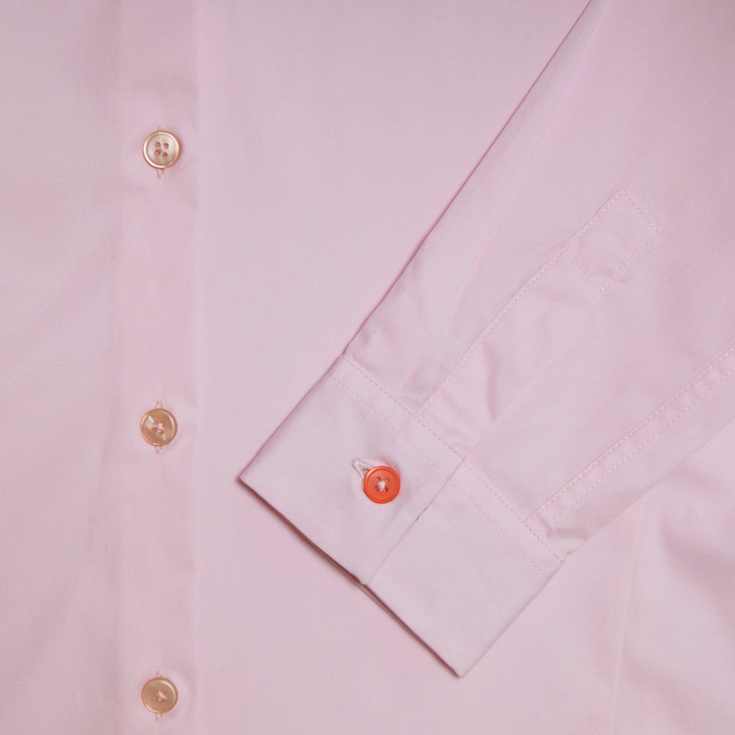 - Classic Shirt With Contrast Cuff - Pink