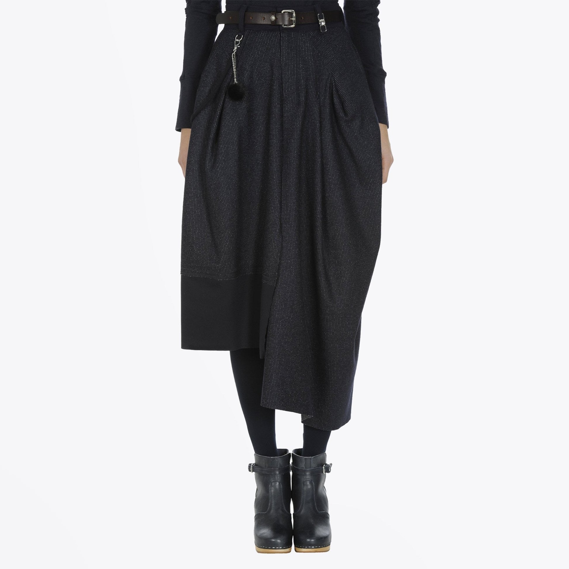 HIGH Jaunty - Asymmetric Pants-Skirt - Navy/Grey