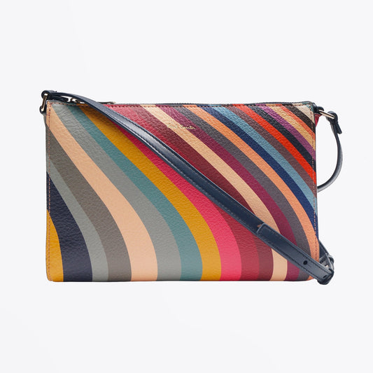 Leather Swirl Cross-Body Bag - Multi