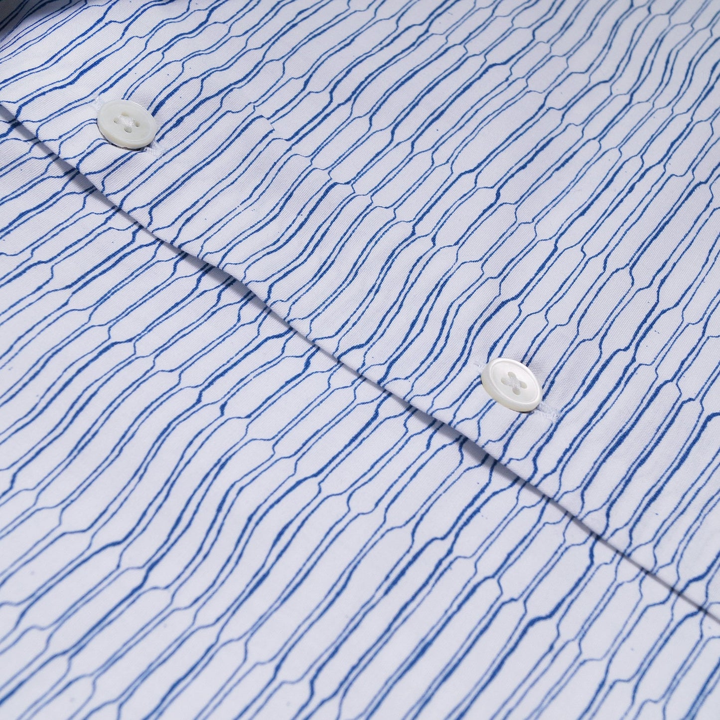 - 'Scramble Net' Print Long-Sleeve Shirt - White