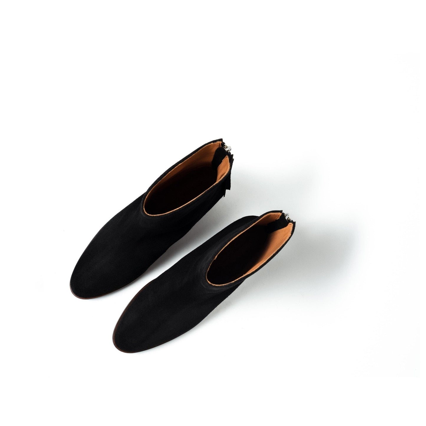 - Sacha - Suede Heeled Boots - Black